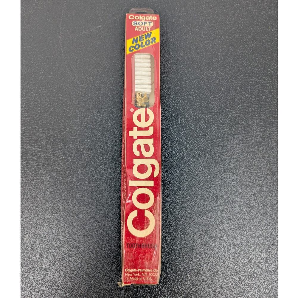 Vintage Colgate Soft Adult Toothbrush Pink Handle New Color USA Made